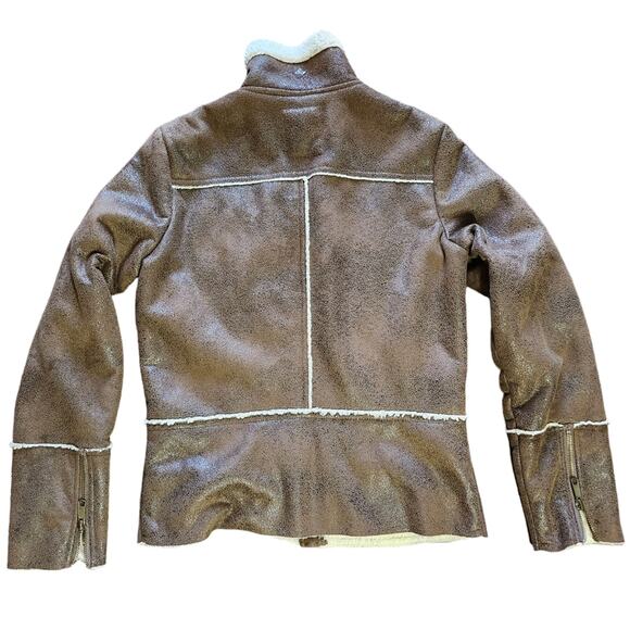prAna Esme faux suede sherpa jacket brown size XS - Picture 3 of 8